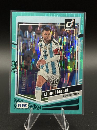 Lionel Messi 2023-24 Panini Donruss FIFA Teal /199 #1 