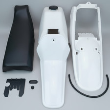 Plastics Set Yamaha PW80 - WHITE - Front Rear Fender Mudguard Seat Fairing Tank