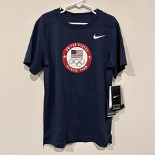Team USA Nike Youth Legend Performance T-Shirt Navy Dri Fit Boys Medium ZB21205