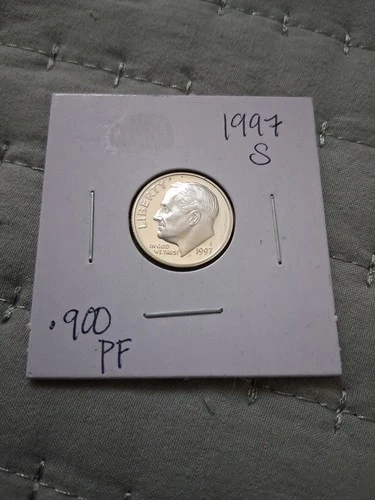 1997 S 90% Silver Roosevelt Dime Deep Cameo Gem Proof