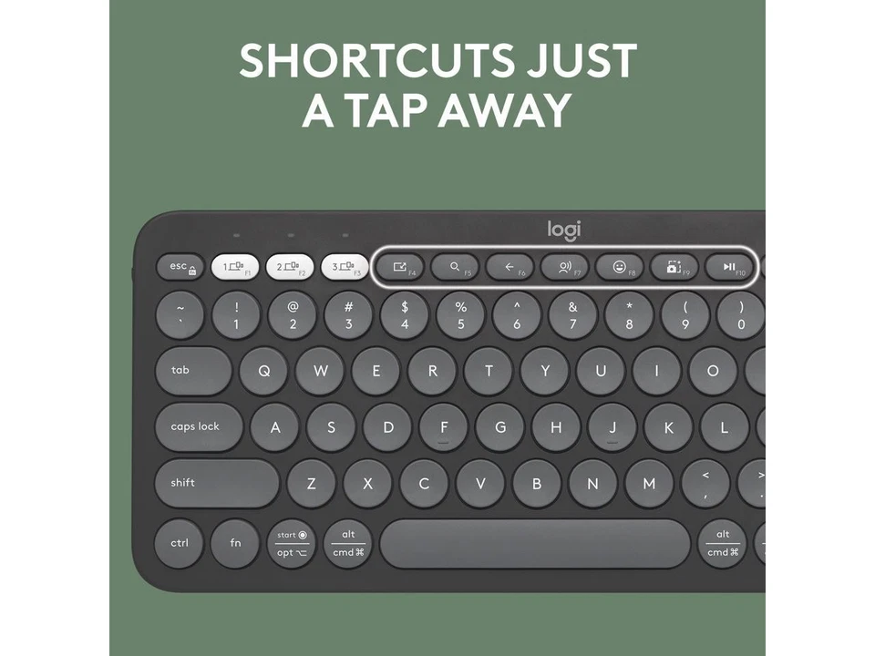 Logitech Pebble 2 Combo Wireless Quiet Keyboard and Mouse, Customisable, Logi - Image 3 of 4