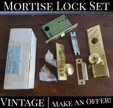 ✨VINTAGE✨ Mortise Lock Set With Deadbolt, Keys & Box