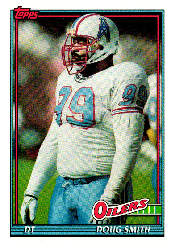 1991 Topps #234 Doug Smith RC Rookie Houston Oilers Football Card