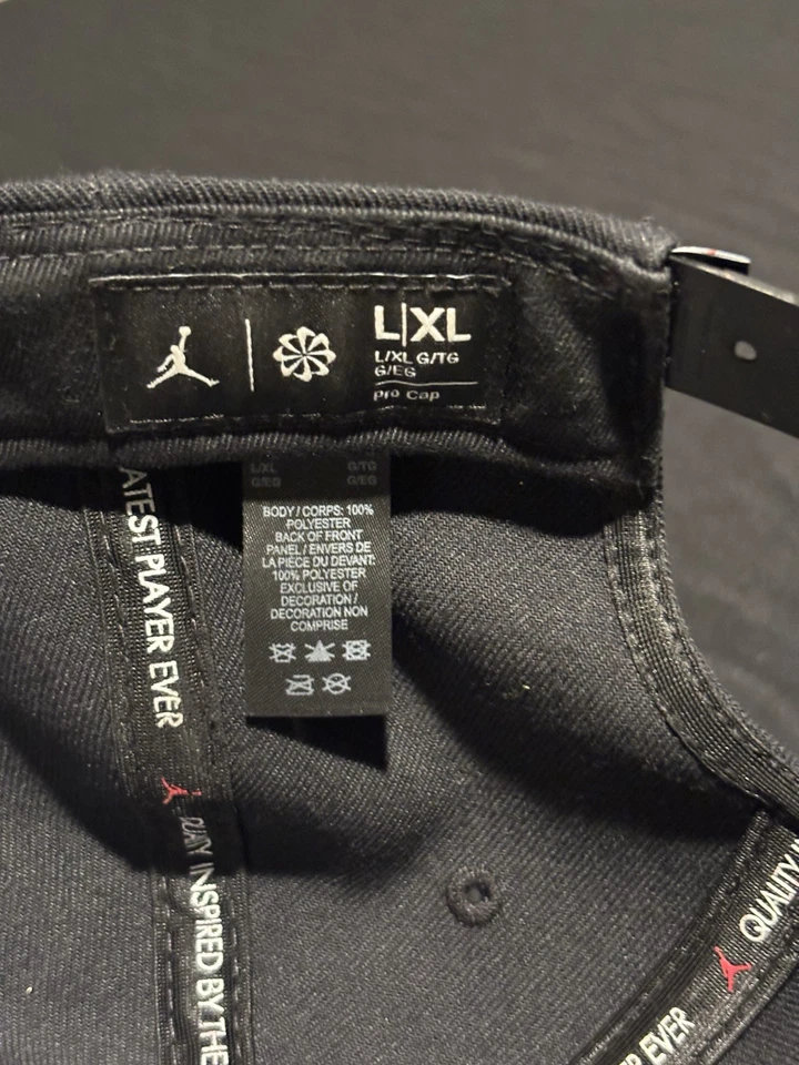 Gorra Air Jordan para hombre Jumpman Pro Snapback logotipo bordado negro blanco Foto 4 de 4