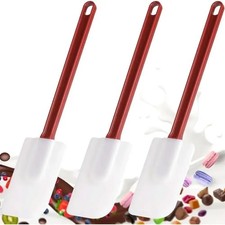 3 PCS Commercial Grade Heat Resistant Silicone Spatulas, 9.5-Inch Rubber
