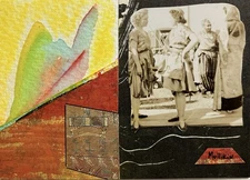 Time Travel Fantasy Collage Mixed Media Surrealism Abstract Art ACEO artplanet9