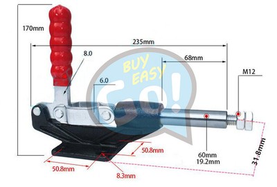 1PCS 680Kg Holding Capacity Latch Type Toggle Clamp 60mm GH-305-HM #WD1*