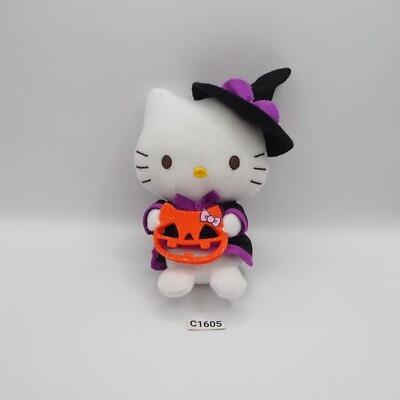 Hello Kitty C1605 Sanrio Misdo Mister Donut Halloween Plush 5'' Toy Doll Japan
