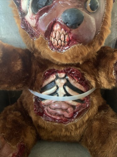 Creepy Bad Teddy Zombie Prop Decoration Adult Halloween. NIB! Ghoulish Prod. - Picture 7 of 12