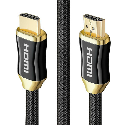 Braided HDMI Cord 28AWG, Audio Return(ARC) Compatible UHD TV, Blu-ray, Monitor