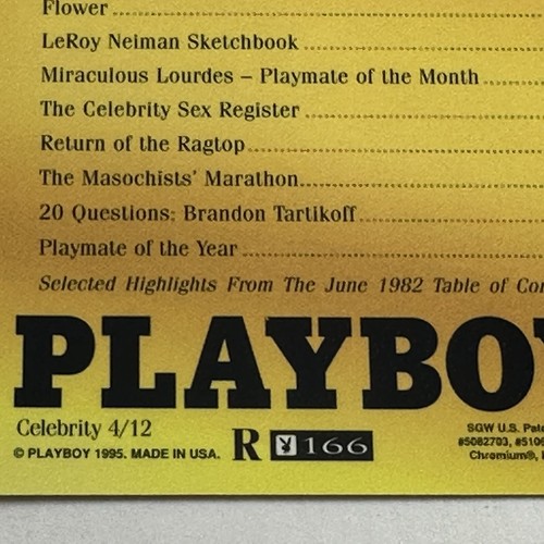Playboy Chromium Cover Card Refractor 4/12 - SHANNON TWEED - JUN 1982 - R 166 - Picture 5 of 5