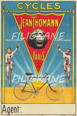 Poster Clément Vélo/Cycles RKFL - Affiche Vintage 40x60cm - Haute Qualité