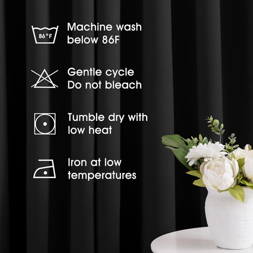 3 Layers Blockout Curtains 100% Blackout Thermal Fabric Pair Eyelet for Bedroom - Picture 8 of 22