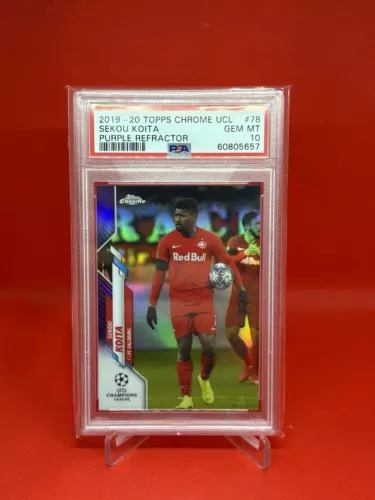 /250 Sekou Koita PSA 10 ROOKIE 2019-20 Topps Chrome UCL Purple Refractor #78