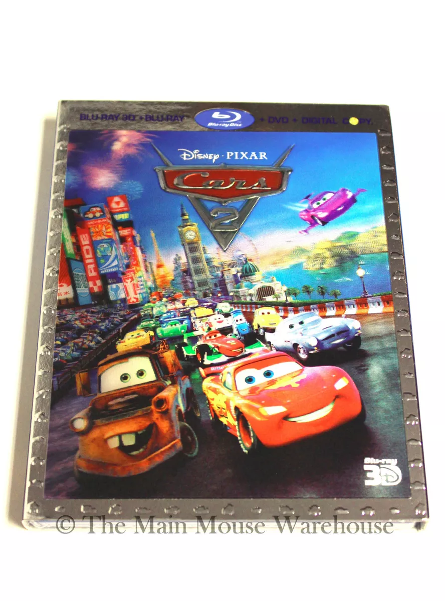 Disney Pixar Sequel Cars 2 Spy Movie 3D Blu-ray DVD Digital Copy Bonus Features