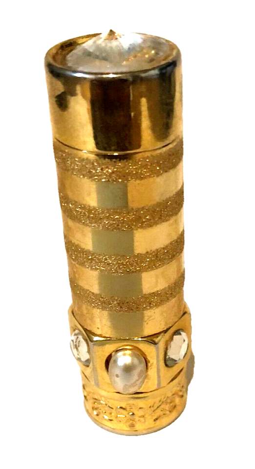 VINTAGE HANDBAG SIZE PERFUME BOTTLE WITH STUNNING JEWELLED CASE BY