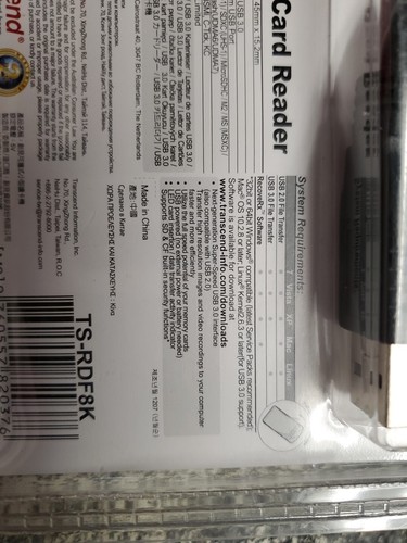 Transcend RDF8K Card Reader CF / MicroSD / SDHC SDXC SD Card Slot + USB Cable - Picture 16 of 17