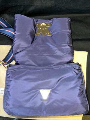 LOUIS VUITTON LV SKI TWIST MM PADDED SHOULDER BAG WOVEN REMOVABLE