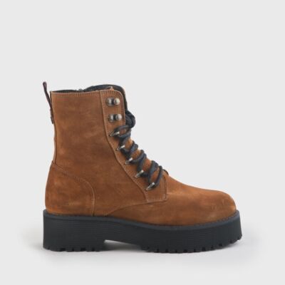 BUFFALO 11601571 MATTIE COW SUEDE COGNAC  DAMENSCHUHE