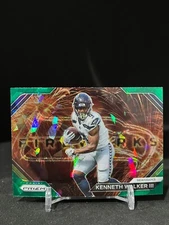 2023 Panini Prizm Kenneth Walker III # F-14 Fireworks Green Ice Seattle Seahawks