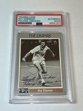 PSA/DNA TENNIS LEGEND ROY EMERSON SIGNED CARD #12 1991 NETPRO AUTOGRAPH