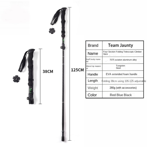 Nordic Walking Telescopic Stick Poles Anti-Shock Trekking Hiking Pole Folding US - Picture 3 of 12