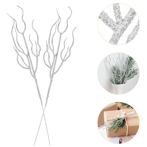10pcs Artificial Xmas Leaves Christmas Tree Picks Christmas Leaves Stem