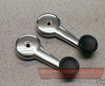 Window Handle Chrome 2, MGB, Sprite, MG Midget, Triumph TR7, Mini, Austin Morris - Picture 1 of 4