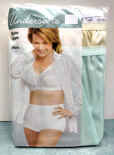 SIZE 10 Underscore 3 Pack Womens Nylon Briefs Panties Pastel Colors JCPenney NEW