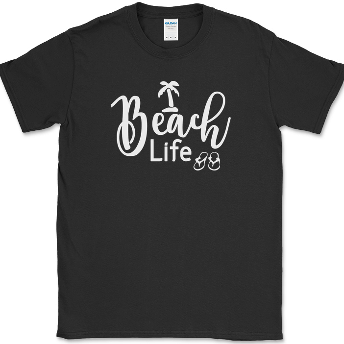 Beach Life T-Shirt Funny Ocean Family Vacation Humor Gift Text Tee