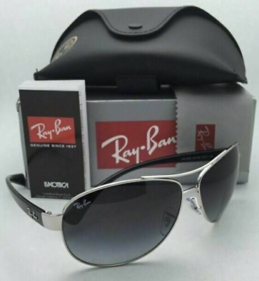 New RAY-BAN Sunglasses RB3386 003/8G 67-13 Silver Aviator Frame