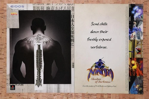 1997 Ninja Shadow Of Darkness PS1 Original Advertisement / Retro Wall Art v2