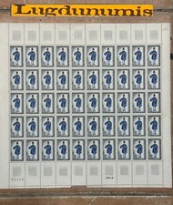 Planche Timbre N° 1549 50 Timbres 1968 25 C.+ 10 C. Facteur Rural Journée Timbre