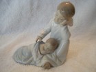 💕 Lladro Porcelain Figurine My Guardian Angel While Child Sleeps #6961 3Pt8