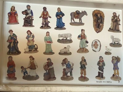 ゲーベル人形　西ドイツビンテージの出エジプトの様子の聖家族のお人形お顔が可愛い！ Grandeur Noel 44 Bethlehem Village 2002 Nativity Set, Christmas