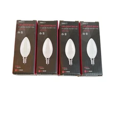 Lot of 4 Bulbs 5.5W Dimmable E12 LED Candelabra Bulb, 60W Eqv  NIB