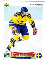 1992-93 UPPER DECK #235 PETER FORSBERG Team Sweden Hockey Card