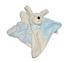 WIE NEU * Sterntaler HUND HARDY 30 x 30 cm blau weiß Schmusetuch Schnuffeltuch