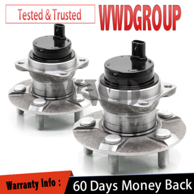 Pair Rear Wheel Hubs Bearings For Toyota Corolla Prius Matrix Pontiac Vibe w/ABS