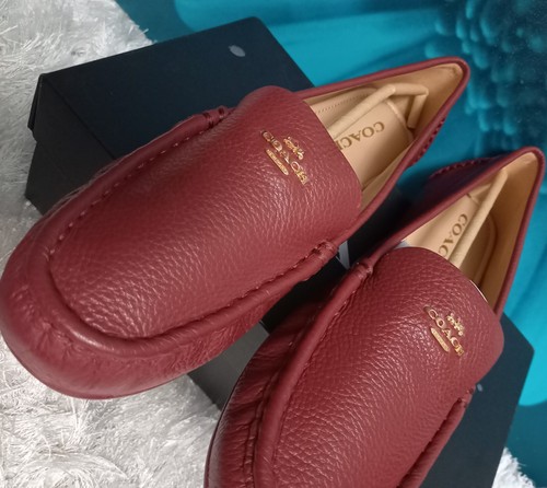 Coach Marley Leder Driver Halbschuh Schuhe in Kirsche (mehrere Größen verfügbar) - Bild 4 von 7