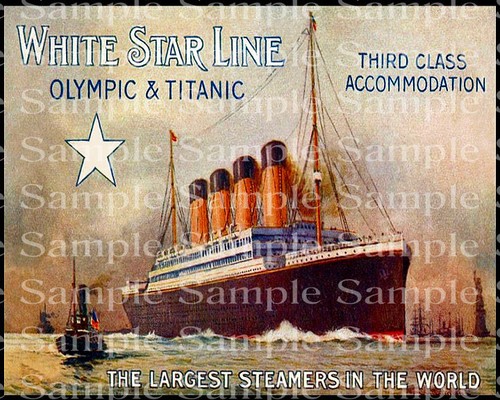 Vintage Titanic Ship Poster Edible 2d Fondant Cake Cupcake Topper D Ebay