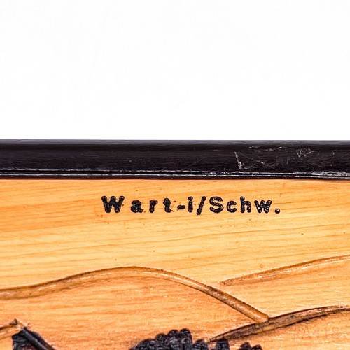 Vintage Chest, Wooden Box with Motif 'Switzerland' Handmade | 18.5x12cm - Picture 7 of 8