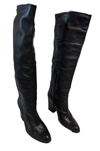 Stuart Weitzman Belmont Nappa Leather Black Knee High Boot Women's Size 9.5 M - Picture 4 of 10
