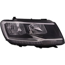 Headlight fits Volkswagen Tiguan 18-21 CAPA Certified Passenger Halogen Black