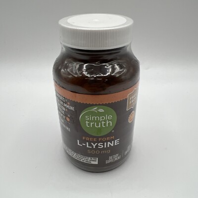 Simple Truth L Lysine 500 mg 100 Capsules 1 Pack EXP 03/26