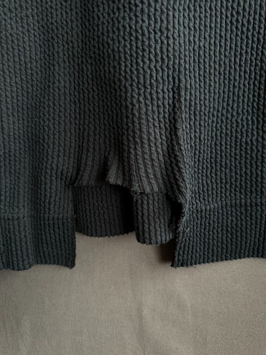 Vintage Champion Sweatshirt mens Large Black Quarter Zip 90s Korea Thermal Sport - Picture 7 of 7