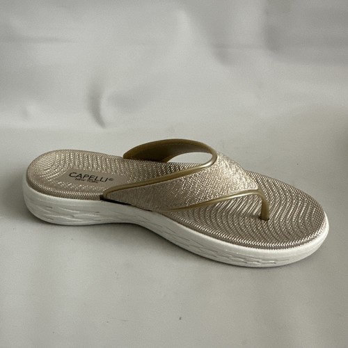 Capelli New York Damen-Flip-Flops schwarz weiß Größe 8 M Paket zwei Paar Glitzer-Sandalen - Bild 9 von 23
