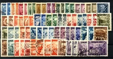 1945/1948 - AUSTRIA - LOT/42886 - SET OF 70 USED LANDSCAPE STAMPS AND/