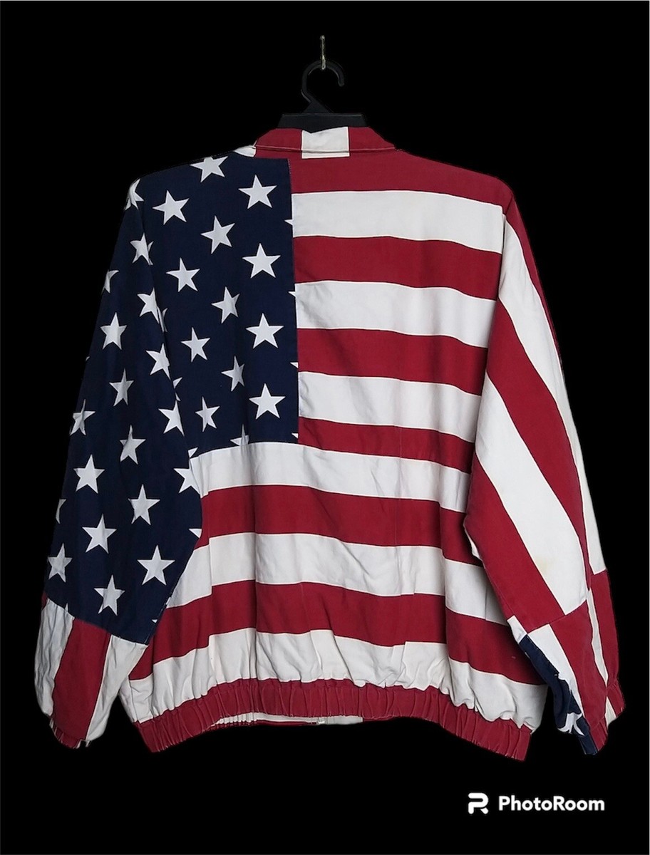 ジャケット・アウター 90s A-2 American Flag USALeather Blouson Vintage Phase 2 USA Leather Jacket Mens XL Giant Flag Sewn