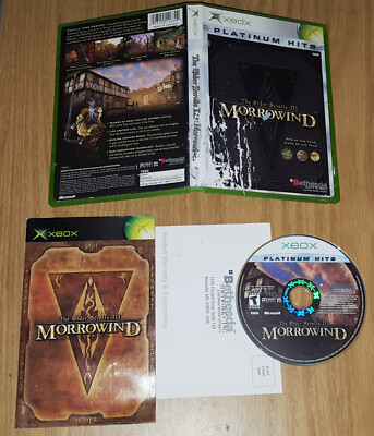 The Elder Scrolls III Morrowind Platinum Hits Original Microsoft XBOX Rare 